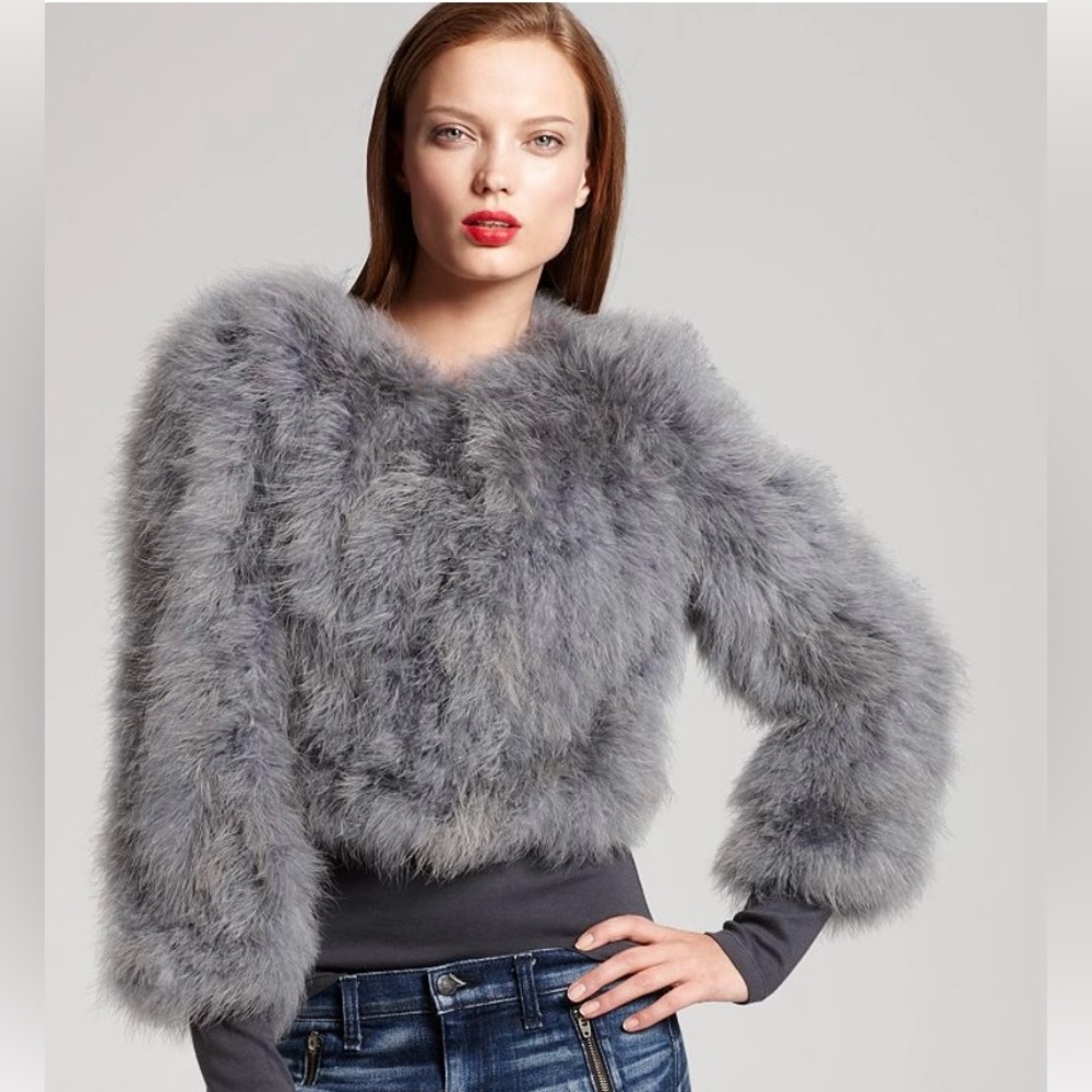 BCBG Max Azria NWT - feather jacket - Margaret Model Size XS